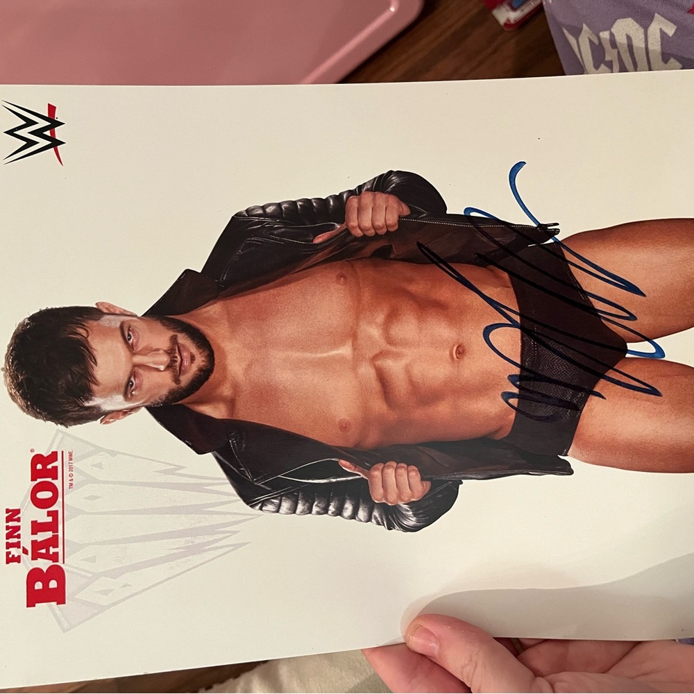 WWE Finn Balor Autographed Poster - Black and Tan
